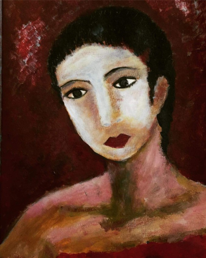 An acrylic painting by Monica Ingudam