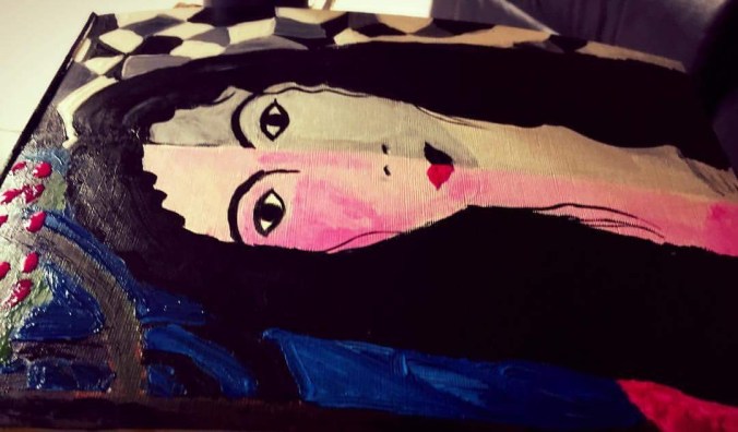 An acrylic painting by Monica Ingudam