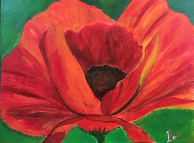 Growing, an acrylic painting by Monica Ingudam